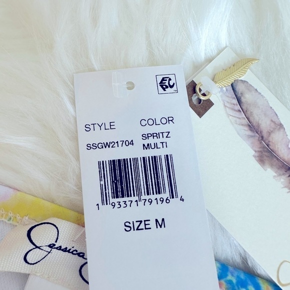 NWT Jessica Simpson Bikini Bottoms with Shirred Sides Tie Dye Print Size Medium - Picture 8 of 12